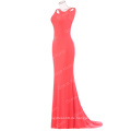 Rote reizvolle Robe-Sommer-Kleider O-Ansatz Frauen-lange Partei-Kleid-Verband-dünne Meerjungfrau-formale Abschlussball Vestidos CL009648-2